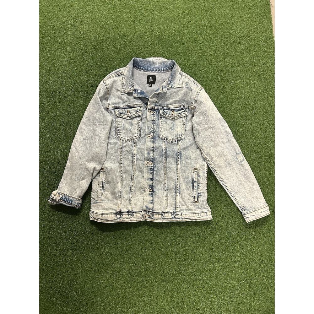 Art Class Girls Denim Button Front Oversized Jacket Blue Denim XXL 16-18